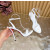 Christian Louboutin White Patent Leather Ankle‑Strap Platform High‑Heel Sandals 120mm heel