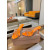 Christian Louboutin Orange Patent Leather 100mm heel Silver‑Spiked Mule High‑Heel Sandals