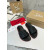 Christian Louboutin Black Spiked CL Logo Slide Sandals