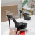Christian Louboutin Black Patent PVC Strap Platform Stiletto Heel Mules