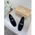 Christian Louboutin Black Suede Metal Ornament Slip‑On Loafers