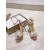 Christian Louboutin Nude Patent 120mm Crystal Flower Platform Stiletto Sandals