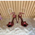 Christian Louboutin Red Metallic 150mm Platform Ankle‑Strap High‑Heel Sandals