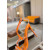 Christian Louboutin Orange Patent Studded Crisscross Ankle‑Strap Open‑Toe High Heel Sandals