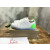 Christian Louboutin White Perforated Leather Green‑Accent White‑Spiked Low‑Top Sneakers