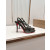 Christian Louboutin Black Patent Leather 100mm Stiletto Heel Slingback Sandals