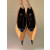 Christian Louboutin Orange Patent 55mm Metal‑Tip Pointed Toe Kitten Heel Pumps