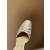 Christian Louboutin Gold Satin Crystal Tie‑Ankle Ballet Flats