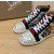Christian Louboutin Printed Canvas Spiked‑Toe High‑Top Sneakers