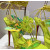 Christian Louboutin Neon Yellow Patent Iridescent Crystal‑Flower 150mm Platform Ankle‑Tie Sandals