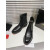 Christian Louboutin Black Calf Leather 30mm Cap‑Toe Chelsea Ankle Boots