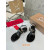 Christian Louboutin Black Croc‑Embossed 45mm Block Heel Thong Sandals