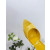 Christian Louboutin Yellow Patent 85mm Pointed‑Toe Mule Heels