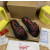 Christian Louboutin Black Rubber Slide Sandals Red Circular Logo Print