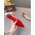 Christian Louboutin Clear PVC Golden Crystal‑Stud Pointed Toe Flat Pumps