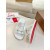 Christian Louboutin White Rubber Double‑Buckle Slide Sandals