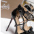 Christian Louboutin Black Patent 150mm Crisscross Ankle‑Strap Platform Heel Sandals