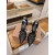 Christian Louboutin Black Leather Spiked Crisscross Strap Pointed‑Toe High‑Heel Pumps