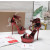 Christian Louboutin Metallic Burgundy Platform Ankle‑Strap Stiletto Heel Sandals