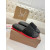Christian Louboutin Black Mesh‑Strap Slide Sandals Red Rubber Outsole