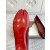 Christian Louboutin × Maison Margiela Red Patent Leather Tabi Split‑Toe Flat Shoes