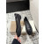 Christian Louboutin × Maison Margiela Black Mesh Crystal Tabi Split‑Toe Wedge Flats