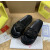 Christian Louboutin Black Suede Silver‑Rhinestone Graffiti Logo Slide Sandals