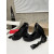 Christian Louboutin Black Fabric 120mm heel Wedge Ankle Tie Espadrille Sandal