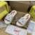 Christian Louboutin White Logo‑Print Slides Rainbow Crystal‑Trimmed Sole