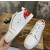 Christian Louboutin White Calf Leather Red‑Logo Low‑Top Sneakers