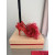 Christian Louboutin Red Satin Feather 100mm Slingback Stiletto Sandals