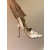 Christian Louboutin Champagne Satin 120mm Heel Tie‑Ankle Stiletto Sandals
