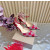 Christian Louboutin Red Satin Checkered Crystal‑Embellished 100mm Stiletto Heel Ankle‑Strap Pumps