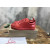 Christian Louboutin Red Perforated Leather Red‑Spiked Low‑Top Sneakers