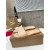 Christian Louboutin Stitched Logo Beige Leather Flat Open‑toe Slide