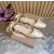 Christian Louboutin Ivory Satin Bow Ankle‑Tie Slingback Ballet Flats