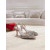 Christian Louboutin Ivory Fabric Crystal‑Embellished 100mm Pointed‑Toe Slingback Stiletto Heel Pumps