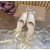 Christian Louboutin Cream Satin Crystal‑Embellished Ankle‑Tie Slingback Ballet Flats