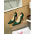 Christian Louboutin Emerald Green Crystal‑Encrusted Scalloped 100mm heel Pump