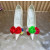Christian Louboutin Off‑White Satin Multicolor Fabric Flower 100mm Stiletto Heel Pumps