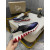Christian Louboutin Navy‑Silver Glitter Shark Tooth Sole Low‑Top Sneakers