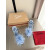 Christian Louboutin Light Blue Satin 100mm Feather Slingback Sandals