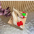 Christian Louboutin Ivory Satin Multicolor Fabric Flower 100mm Stiletto Heel Pumps