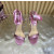 Christian Louboutin Dusty Rose Satin 100mm Ankle‑Wrap Tie Stiletto Sandals