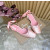 Christian Louboutin Pink Satin Bow Ankle‑Tie Slingback Ballet Flats