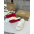 Christian Louboutin White Leather Flat Slide Sandal