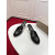Christian Louboutin Black Leather 55mm Peep‑Toe Mule Heels