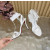 Christian Louboutin White Satin 100mm Ankle‑Wrap Tie Stiletto Sandals