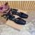 Christian Louboutin Black Satin Crystal‑Embellished Ankle‑Tie Slingback Ballet Flats