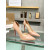 Christian Louboutin Nude Patent Leather Half‑d'Orsay Pointed‑Toe 100mm heel Pumps
